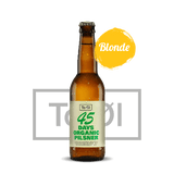 45 Days Organic Pilsner, bière artisanale houblonnée, fruitée, 33 cl