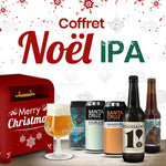 Coffret de Noël bière artisanale - 5 bières IPA et 1 verre - Idée cadeau noel - Livraison gratuite